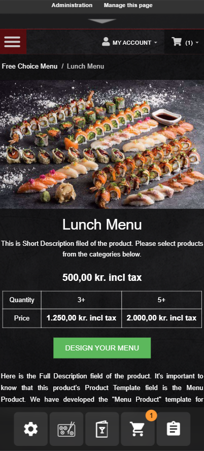 Menünüzü Tasarlayın